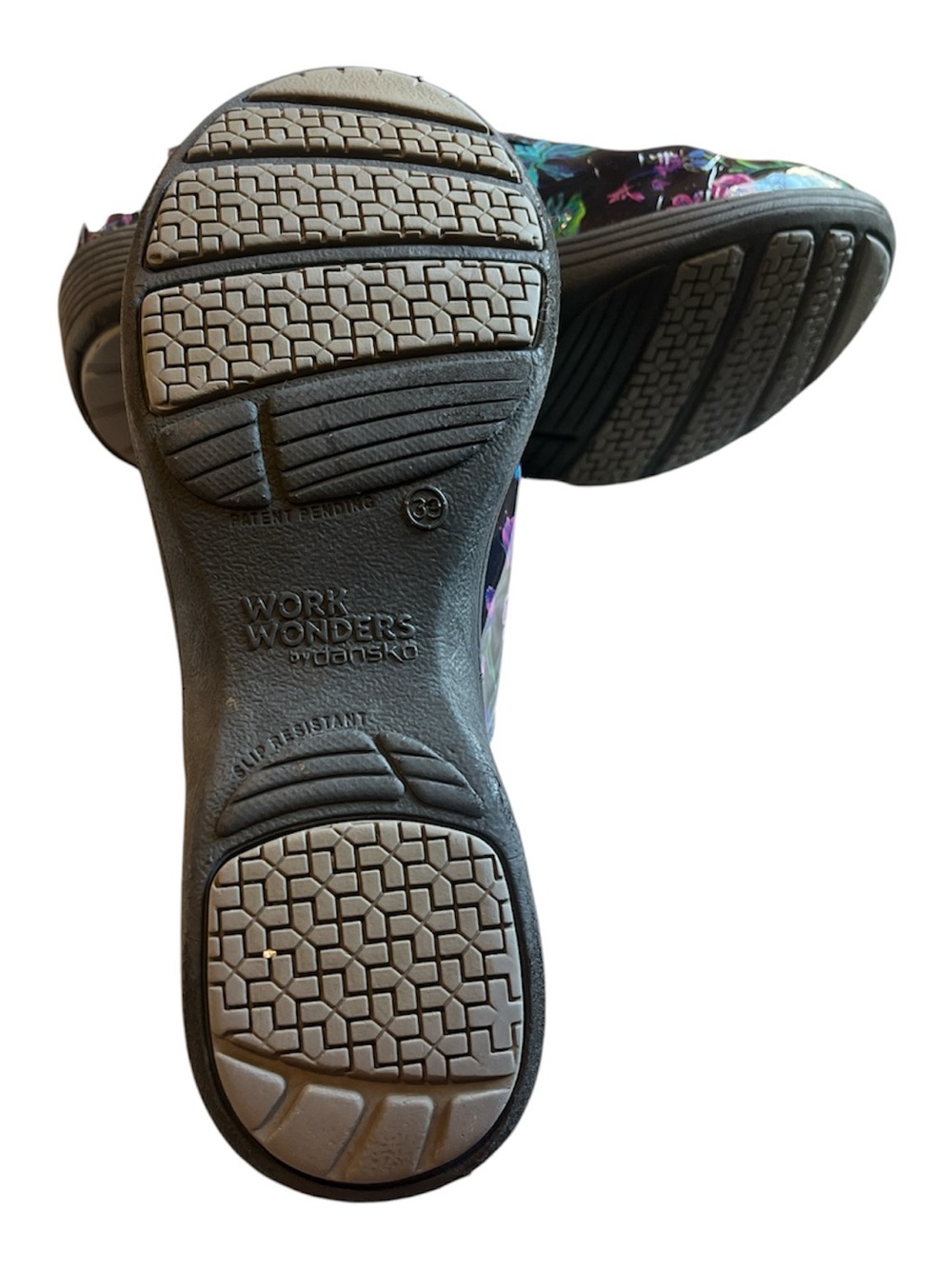 Dansko Work Wonders Womens 33 (US 8) Slip-On Clogs Floral Slip Resistant NICE - Picture 4 of 7